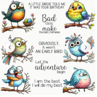 CMP Set Stansen en stempels vogel thema (CMP-stempel en stans 001)